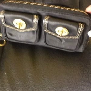 Coach satin multi wristlet wallet & duster bag